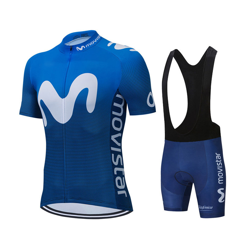 Cycling Gear Jersey - Mùa Hè Mới Movistar Đội Đi